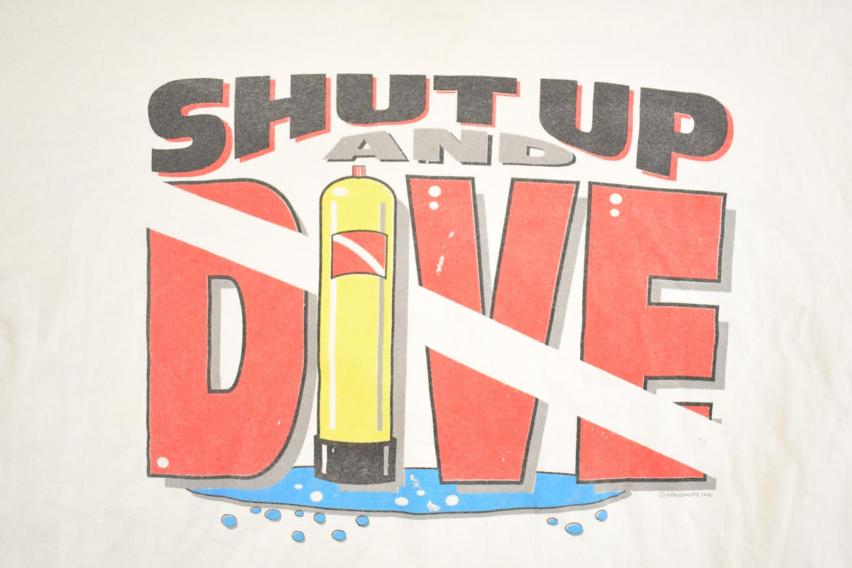Vintage 1990's Scuba Diving Souvenir Travel T-Shirt Mens L from propervintagecanada