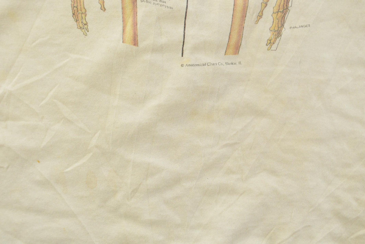 Vintage 1990's Skeleton Anatomy Souvenir T-Shirt Men's L from propervintagecanada