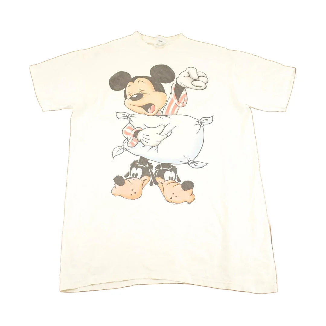 Vintage 1990's Sleepy Mickey Mouse Disney Souvenir Travel Sleep Shirt Women's XL from propervintagecanada
