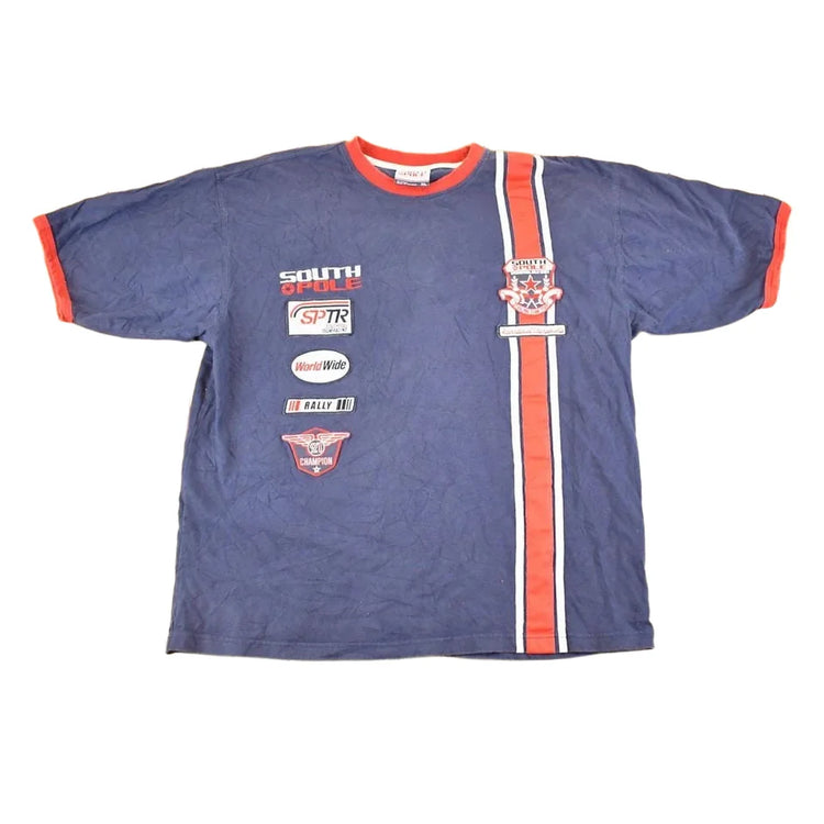 Vintage 1990's Southpole Racing Souvenir NY Streetwear T-Shirt Men's XL from propervintagecanada