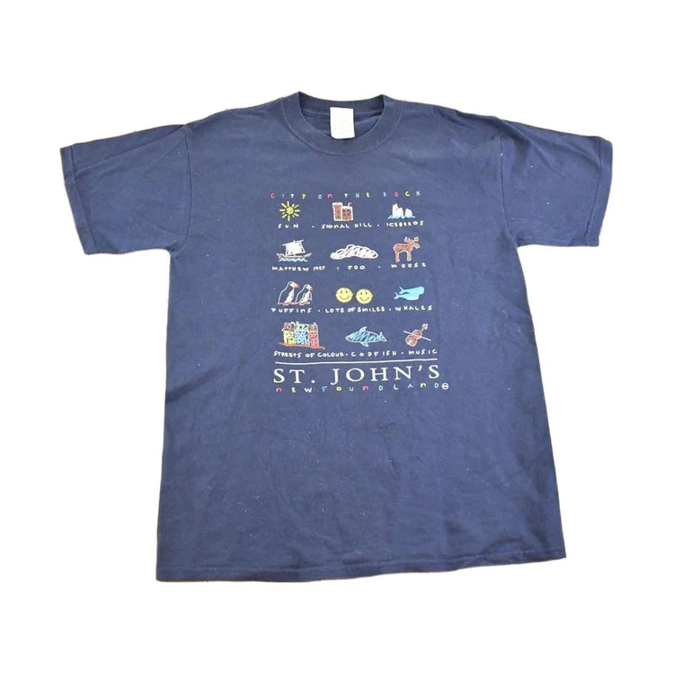 Vintage 1990's St John's Newfoundland Souvenir Travel T-Shirt Mens M from propervintagecanada