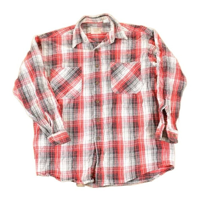 Vintage 1990's St Johns Bay Heavyweight Plaid Western Style Button Up Shirt Men's Large from propervintagecanada