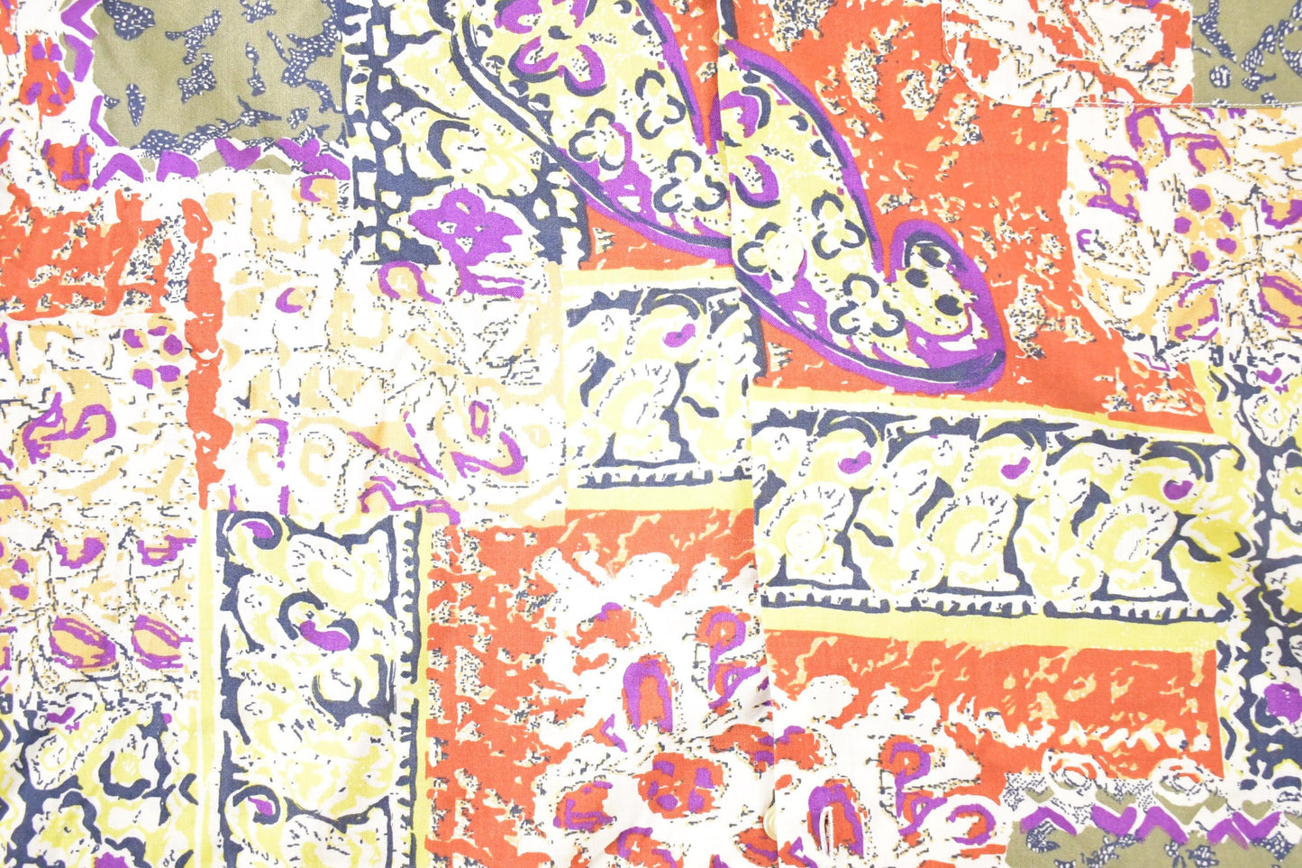 Vintage 1990's St Michael Abstract Paisley Button Up Shirt Men's XL from propervintagecanada