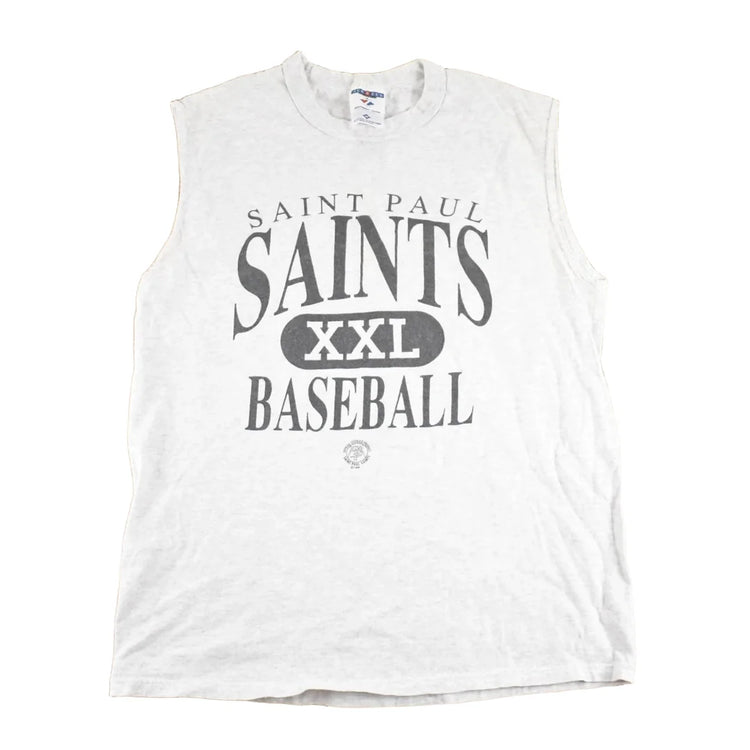 Vintage 1990's St Paul's Saints Basketball Souvenir Travel Tank Top Mens M from propervintagecanada