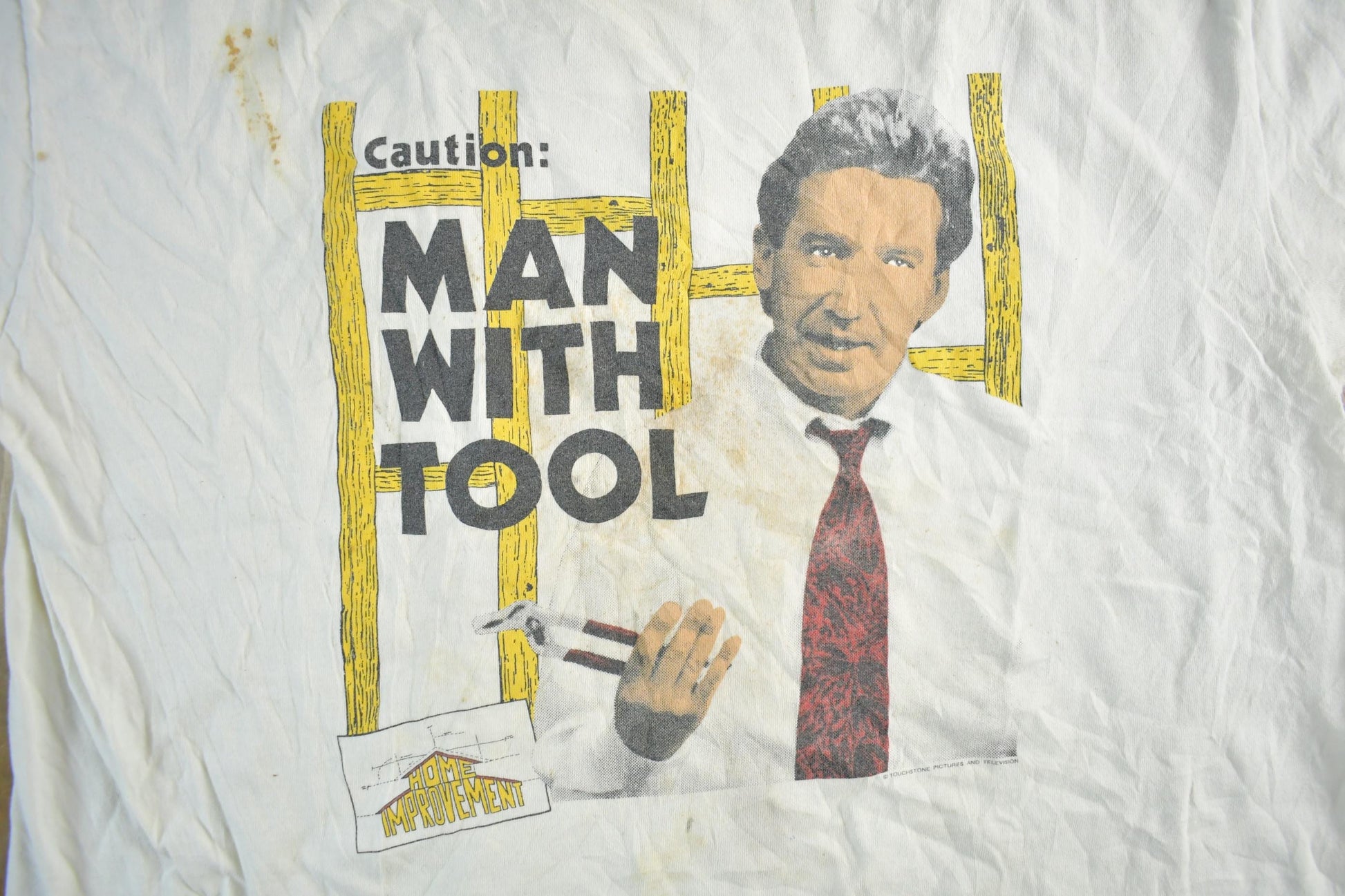 Vintage 1990's Stanley Desantis Home Improvement Graphic T-Shirt Men's XL from propervintagecanada