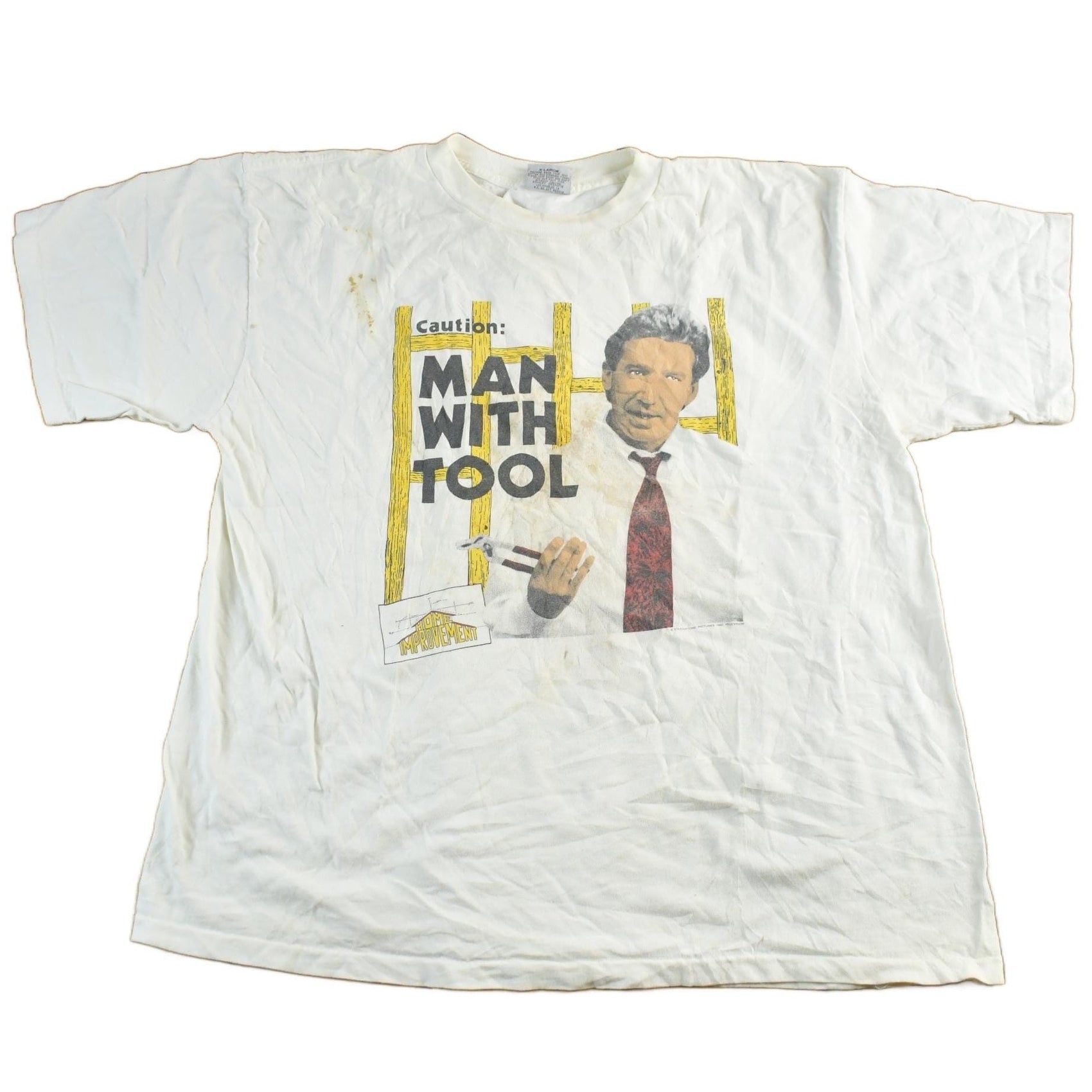 Vintage 1990's Stanley Desantis Home Improvement Graphic T-Shirt Men's XL from propervintagecanada