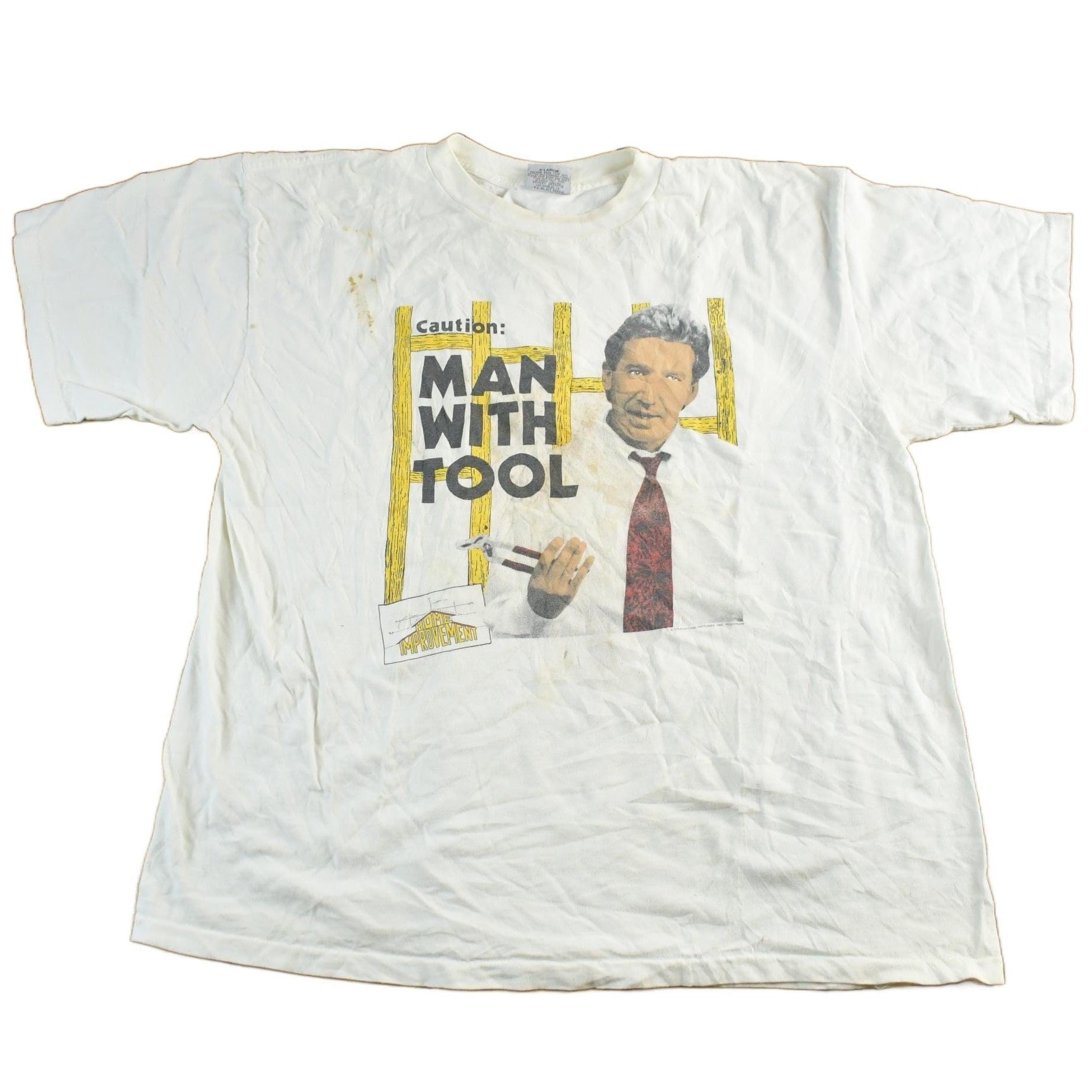 Vintage 1990's Stanley Desantis Home Improvement Graphic T-Shirt Men's XL from propervintagecanada