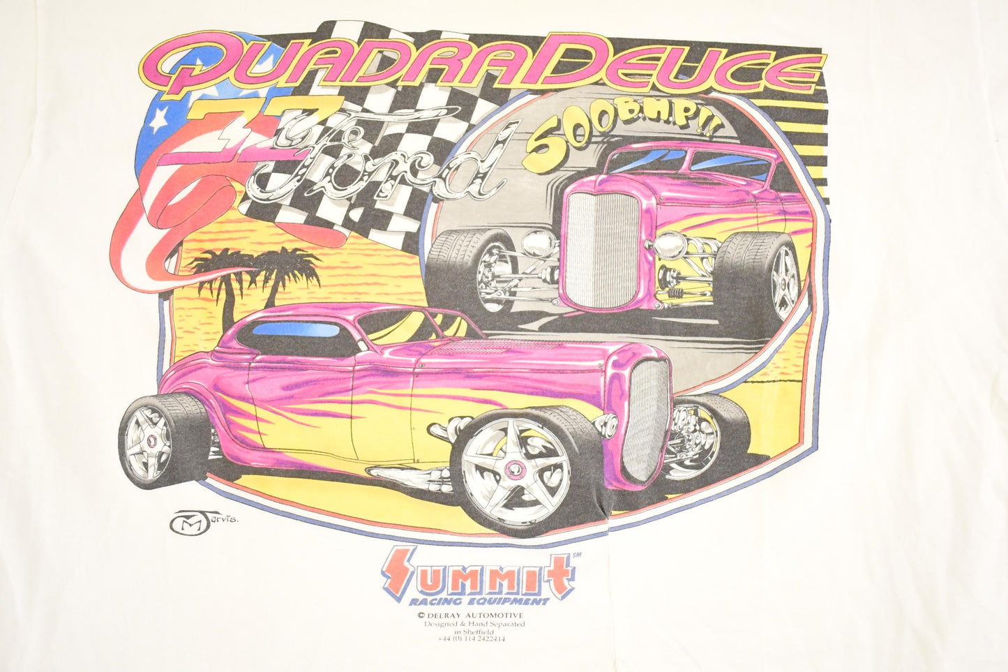 Vintage 1990's Summit Racing Ford Quadradeuce Souvenir Race T-Shirt Men's XL from propervintagecanada