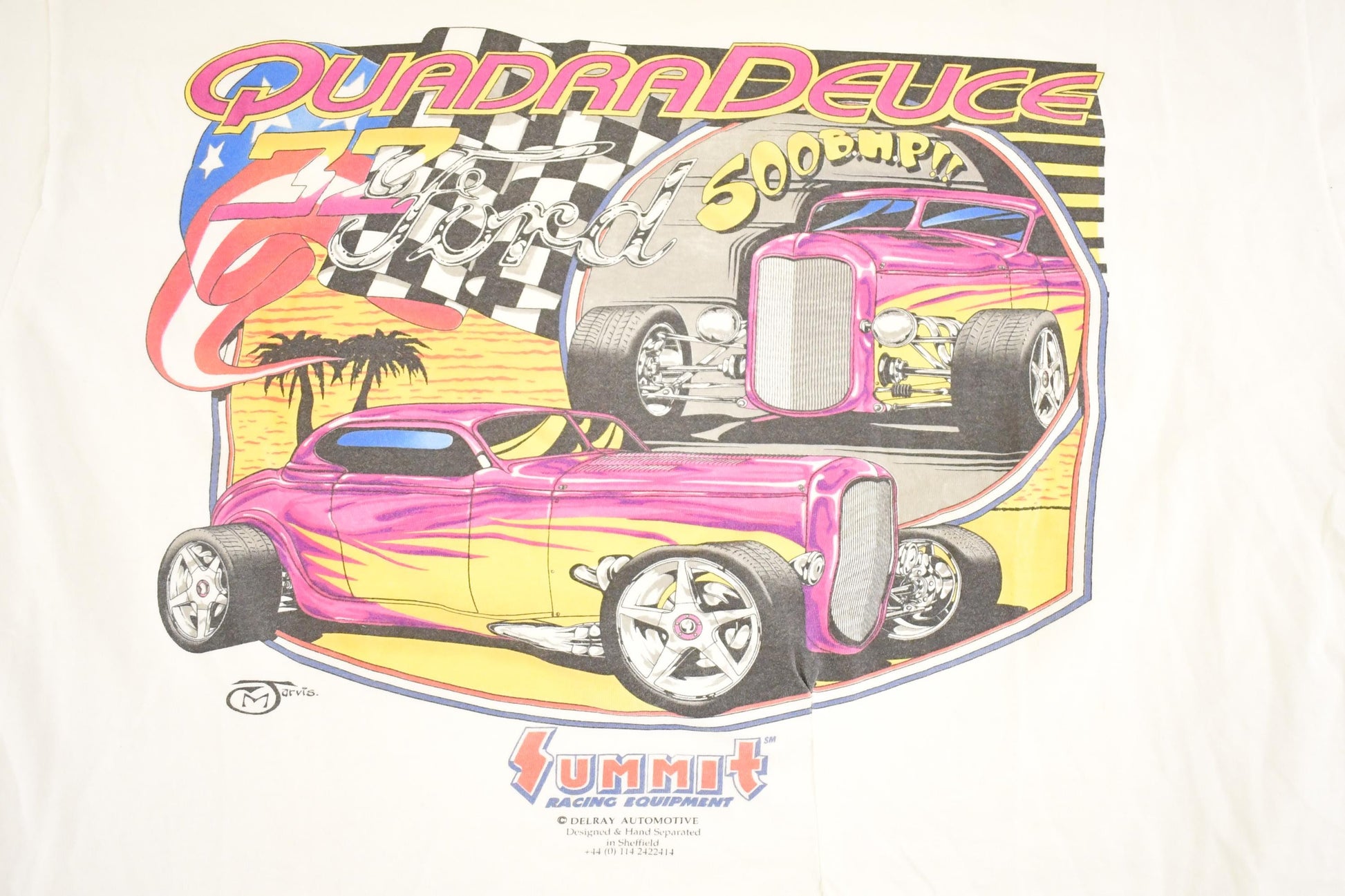 Vintage 1990's Summit Racing Ford Quadradeuce Souvenir Race T-Shirt Men's XL from propervintagecanada
