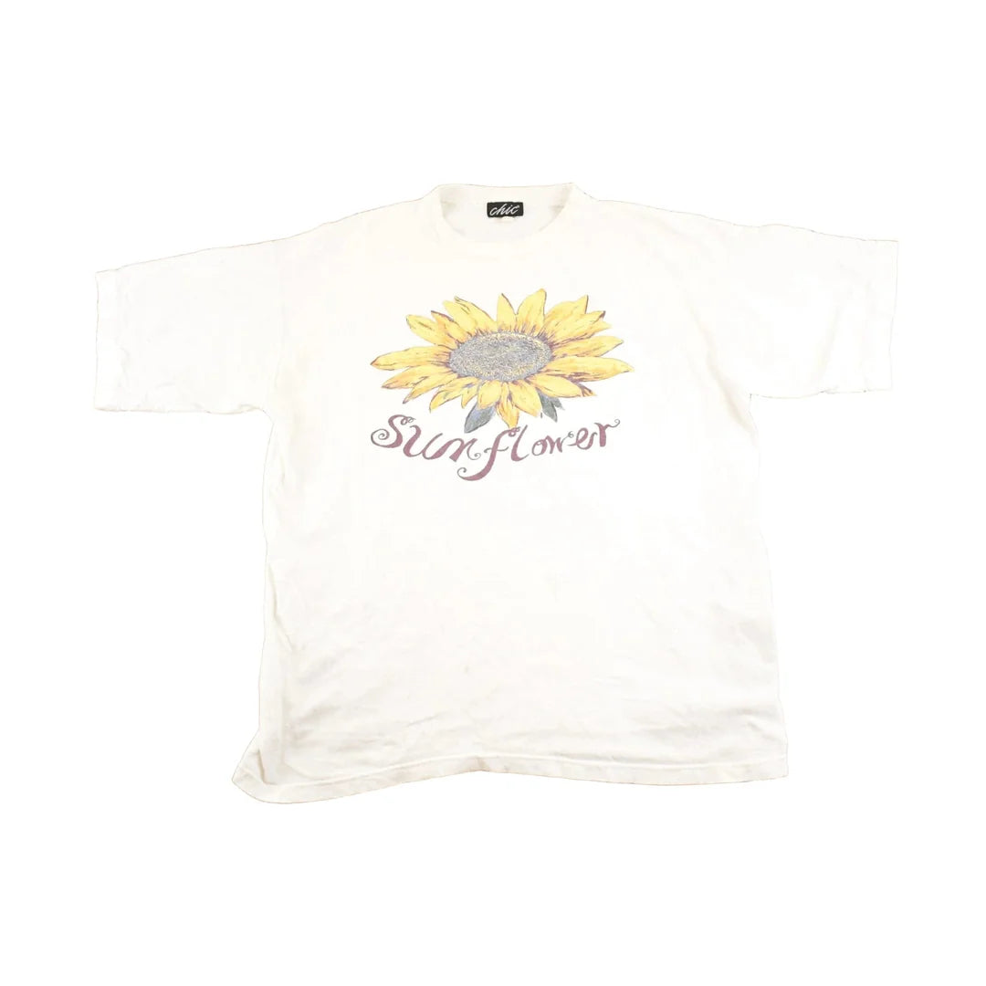 Vintage 1990's Sunflower Souvenir Chic T-Shirt Women's L from propervintagecanada