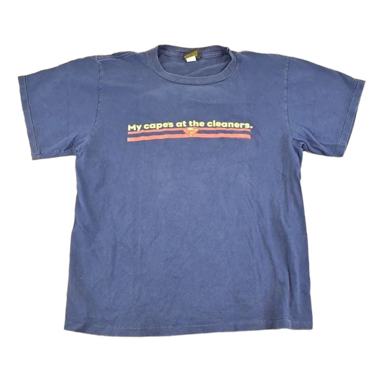 Vintage 1990's Superman Capes At The Cleaners Souvenir T-Shirt Men's L from propervintagecanada