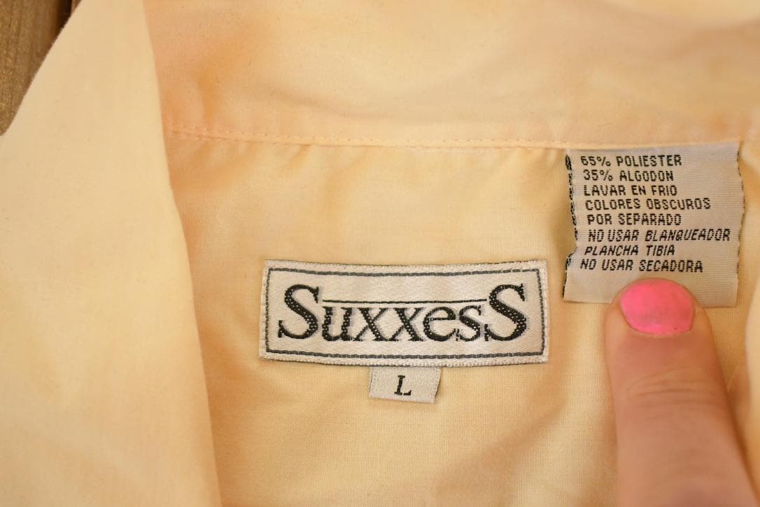 Vintage 1990's Suxxess Button Up Shirt Men's L from propervintagecanada