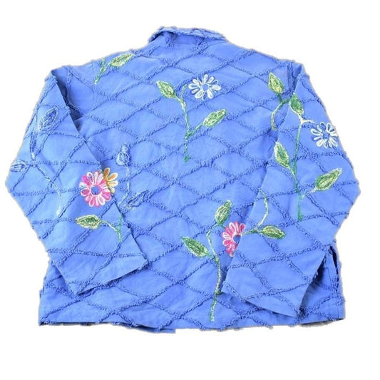 Vintage 1990's Tantrum Collection Floral Embroidered Button Up Western Shirt Made In USA Men's Large from propervintagecanada