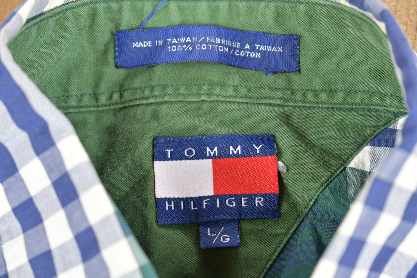Vintage 1990's Tommy Hilfiger Button Up Shirt Men's Large from propervintagecanada