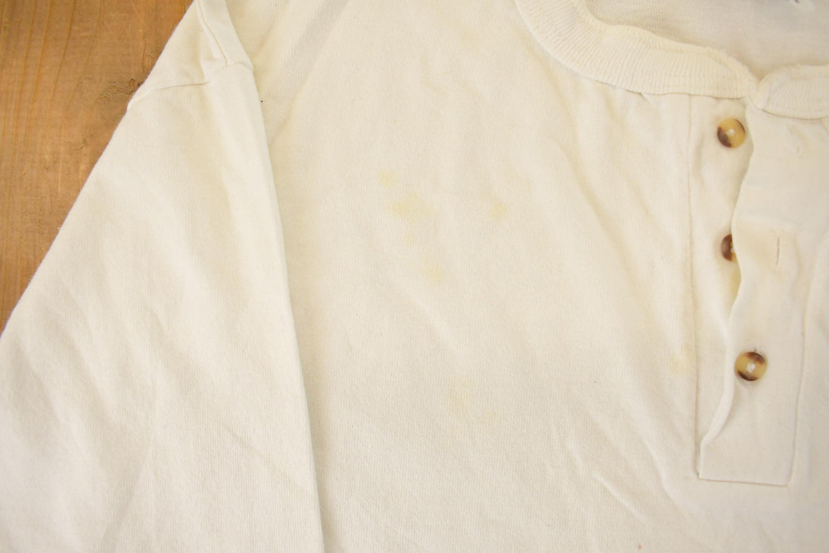 Vintage 1990's Tortilla Flats Rhode Island Promo Graphic Henley Long Sleeve T-Shirt Men's Large from propervintagecanada