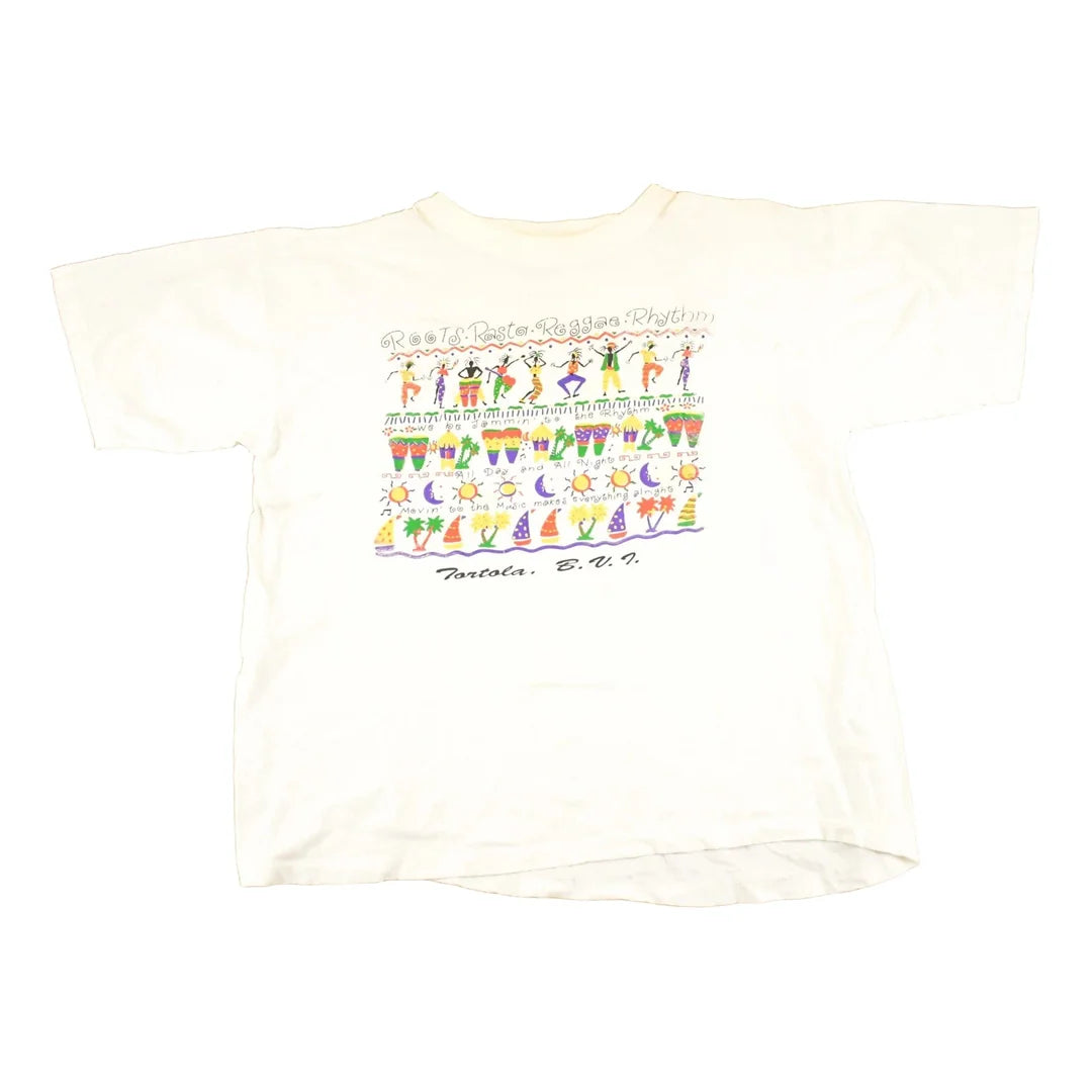 Vintage 1990's Tortola British Virgin Islands Souvenir Travel T-Shirt Men's L from propervintagecanada