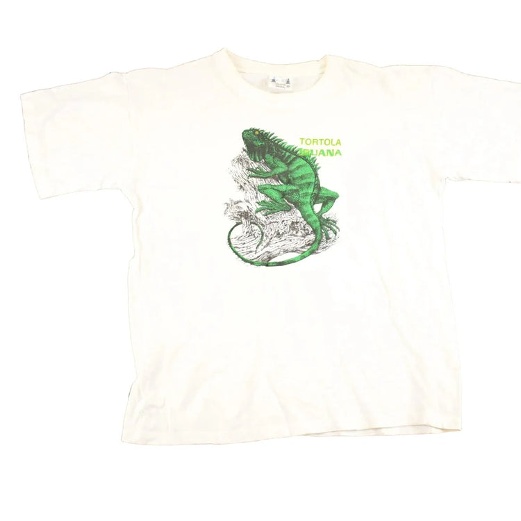 Vintage 1990's Tortola Iguana Souvenir Travel T-Shirt Men's L from propervintagecanada