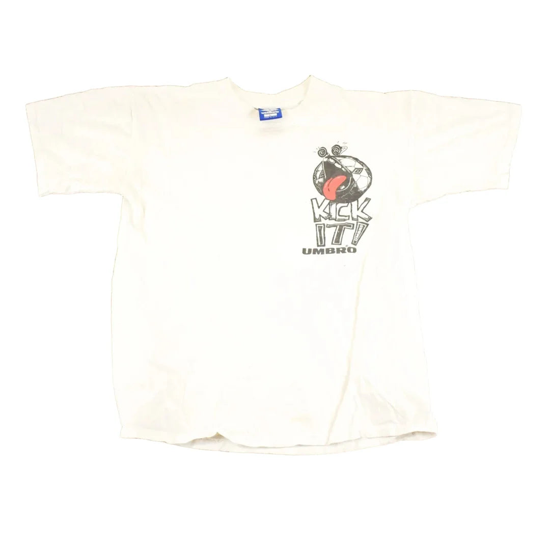 Vintage 1990's Umbro Kick It Soccer Souvenir T-Shirt Men's M from propervintagecanada