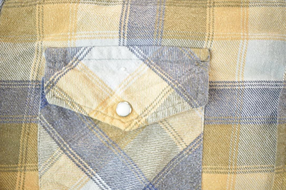 Vintage 1990's Woodsman Plaid Button Up Lined Western Shirt Made In USA Men's XL from propervintagecanada