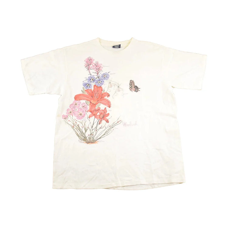 Vintage 1990's Woolrich Bees And Butterfly Souvenir Travel T-Shirt Women's L from propervintagecanada