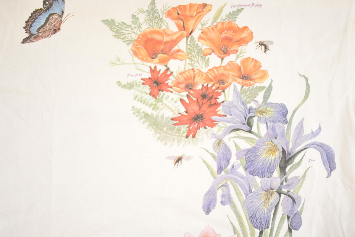 Vintage 1990's Woolrich Bees And Butterfly Souvenir Travel T-Shirt Women's L from propervintagecanada