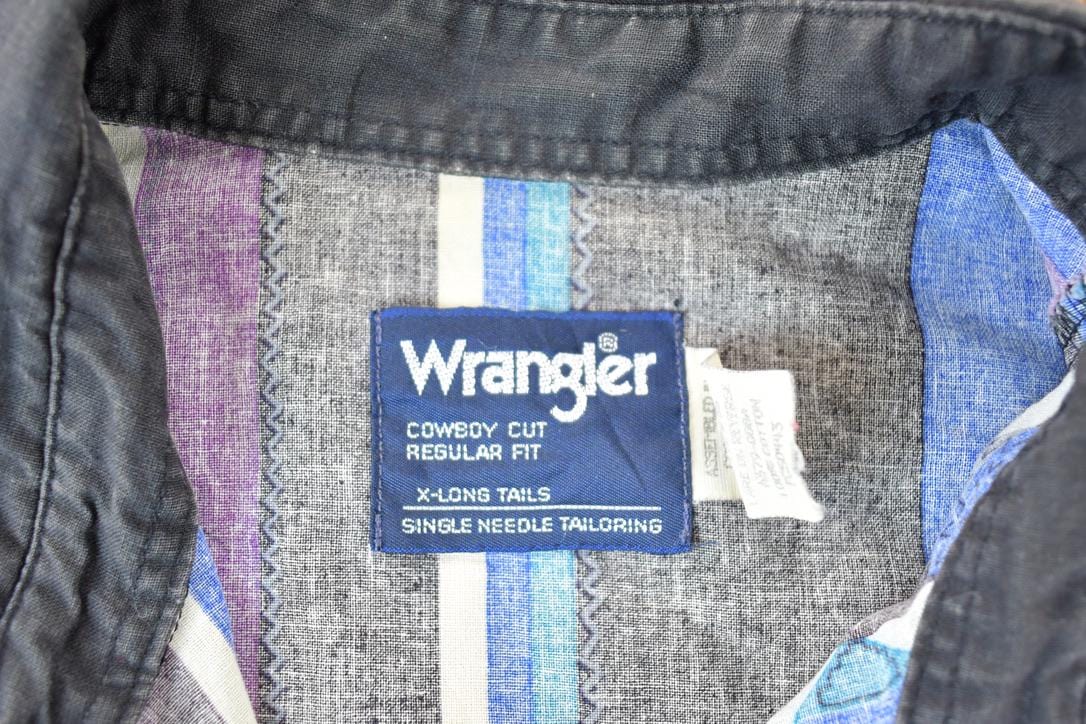 Vintage 1990's Wrangler Button Up Western Shirt Made In USA Men's Large from propervintagecanada