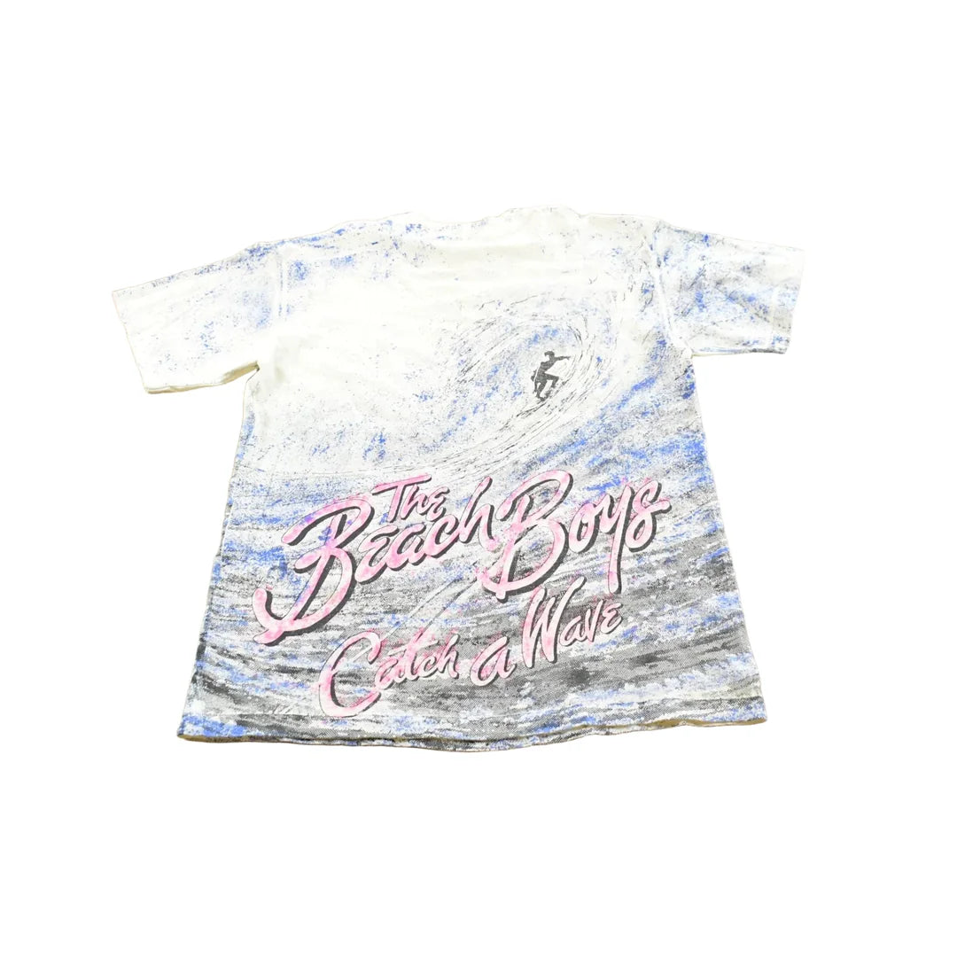 Vintage 1990 The Beach Boys Catch a Wave AOP Surfing Rock Band T-Shirt Men's M from propervintagecanada