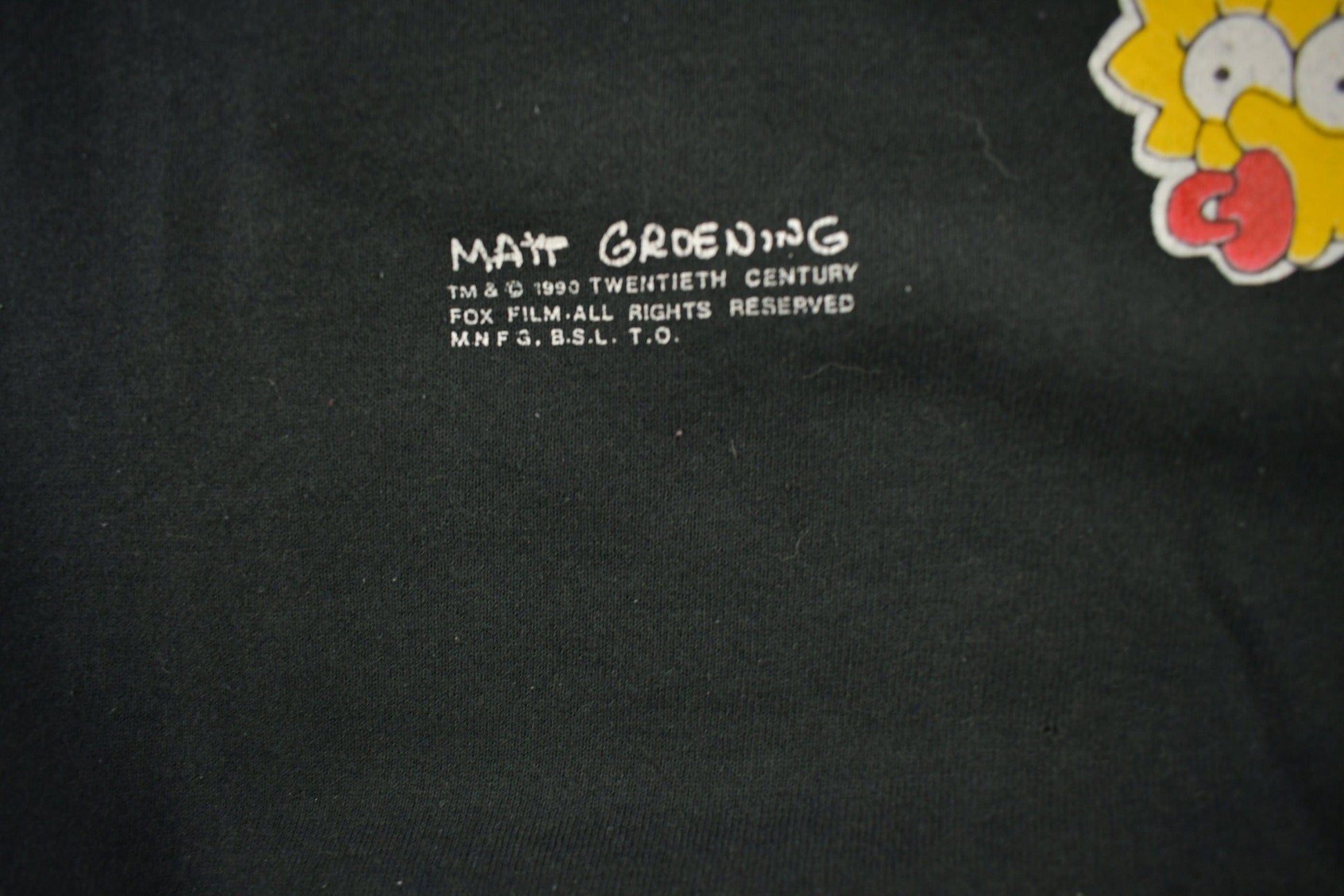 Vintage 1990 The Simpsons Nuclear Family Graphic Crewneck Sweatshirt Men's Large from propervintagecanada