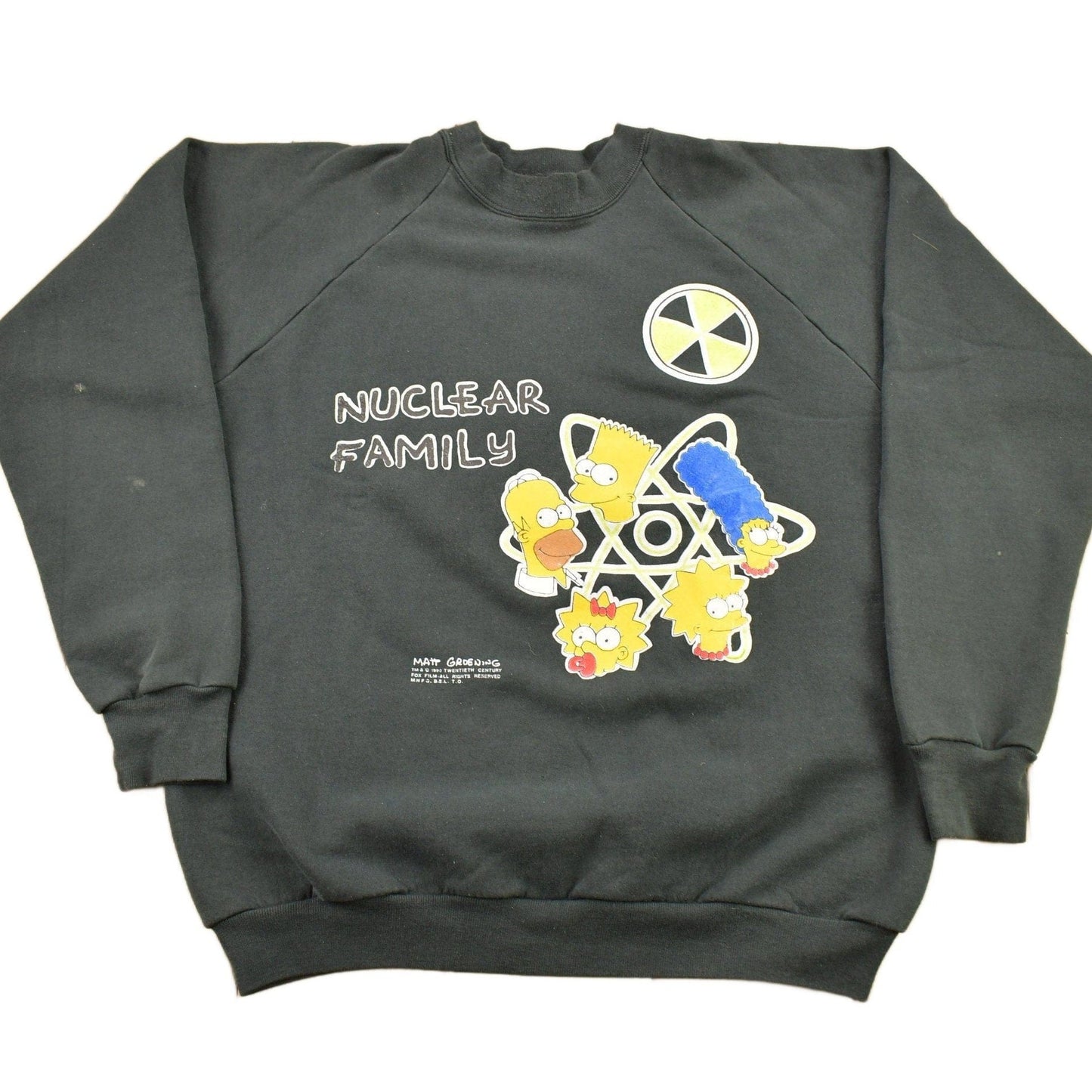 Vintage 1990 The Simpsons Nuclear Family Graphic Crewneck Sweatshirt Men's Large from propervintagecanada
