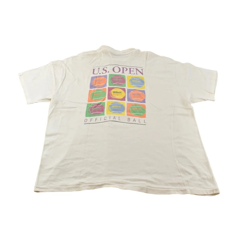 Vintage 1990 U.S. Open Tennis Graphic T-Shirt Mens XL from propervintagecanada