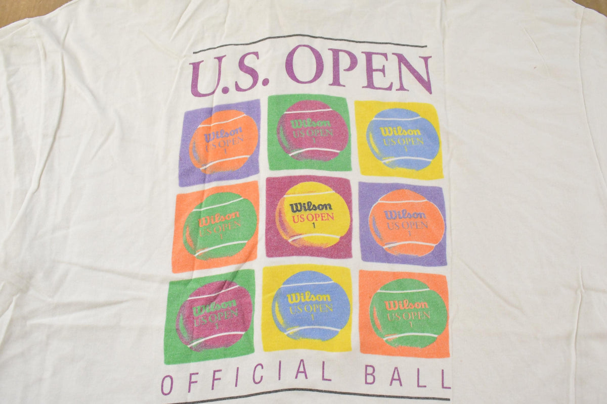 Vintage 1990 U.S. Open Tennis Graphic T-Shirt Mens XL from propervintagecanada