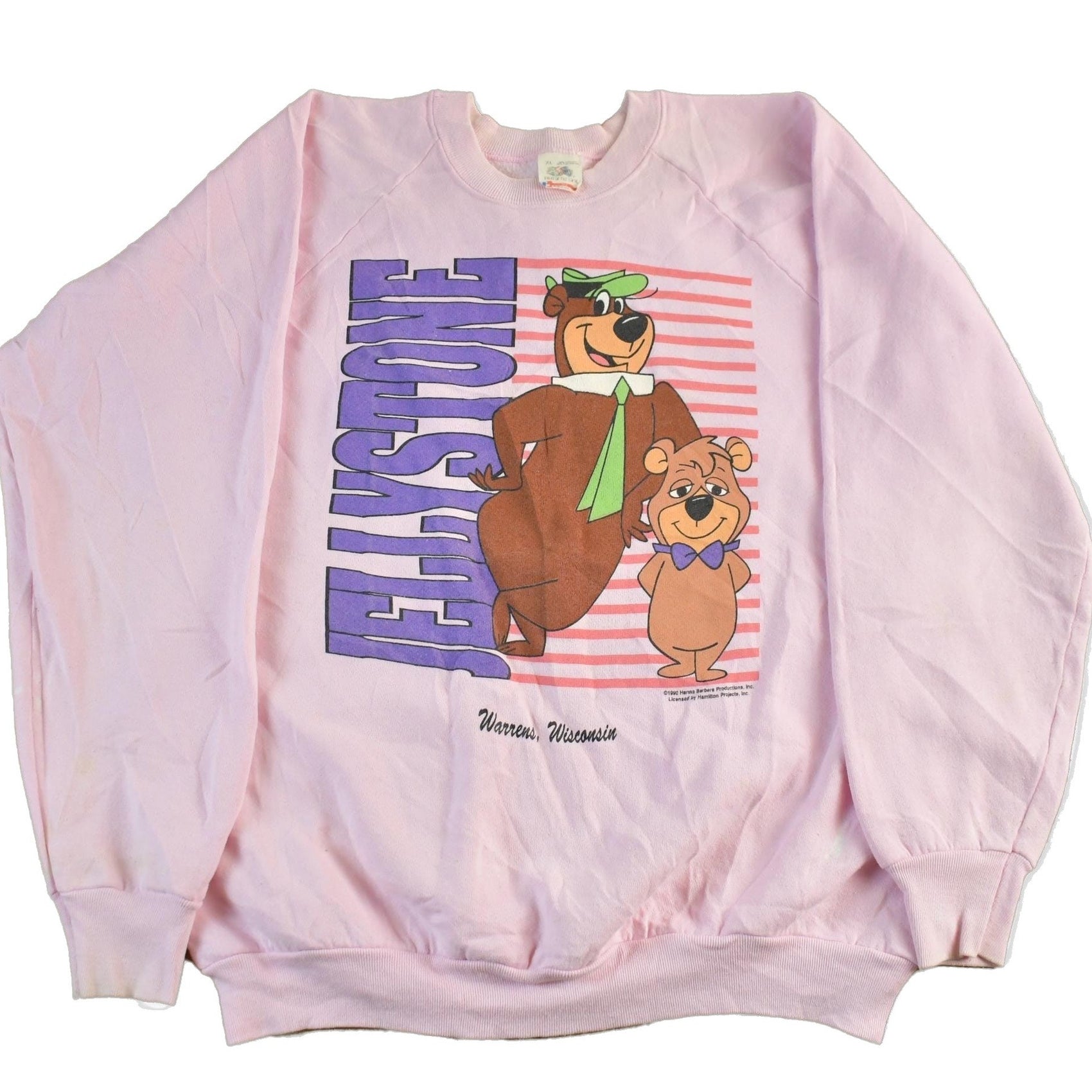 Vintage 1990 Yogi Bear Jelly Stone Park Crewneck Sweatshirt Men's Medium from propervintagecanada