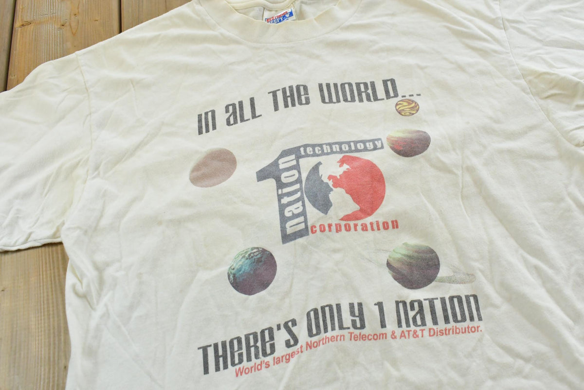 Vintage 1990s 1 Nation Technology Telecom AT&T T-Shirt Men's Men's Large from propervintagecanada