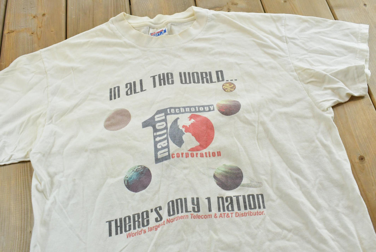 Vintage 1990s 1 Nation Technology Telecom AT&T T-Shirt Men's Men's Large from propervintagecanada