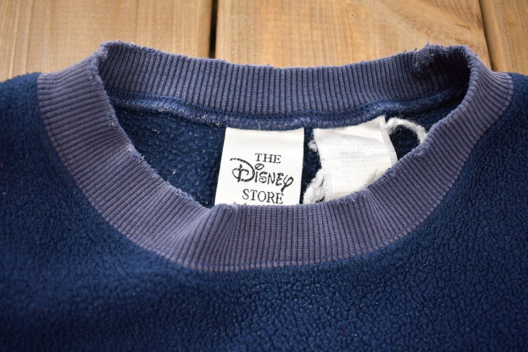 Vintage 1990s 100 Acre Wood Winnie The Pooh Disney Fleece Crewneck Men's Large from propervintagecanada