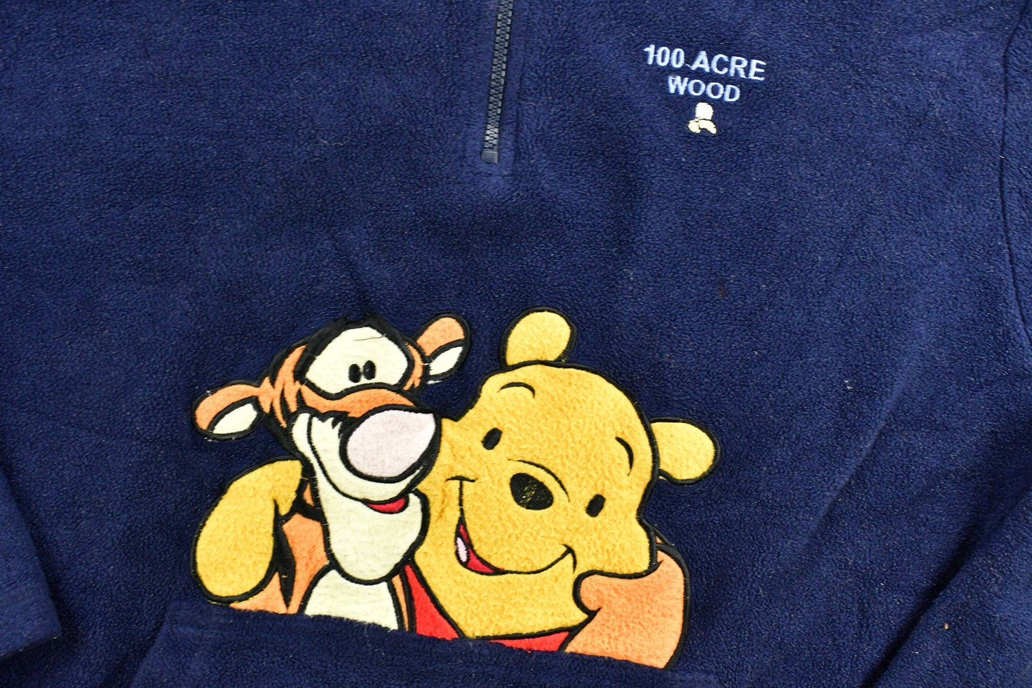 Vintage 1990s 100 Acre Wood Winnie The Pooh Disney Fleece Hoodie Men's Large from propervintagecanada