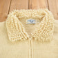 Vintage 1990s 100% Wool Hand Knit Zip Up Sweater Men's Medium from propervintagecanada