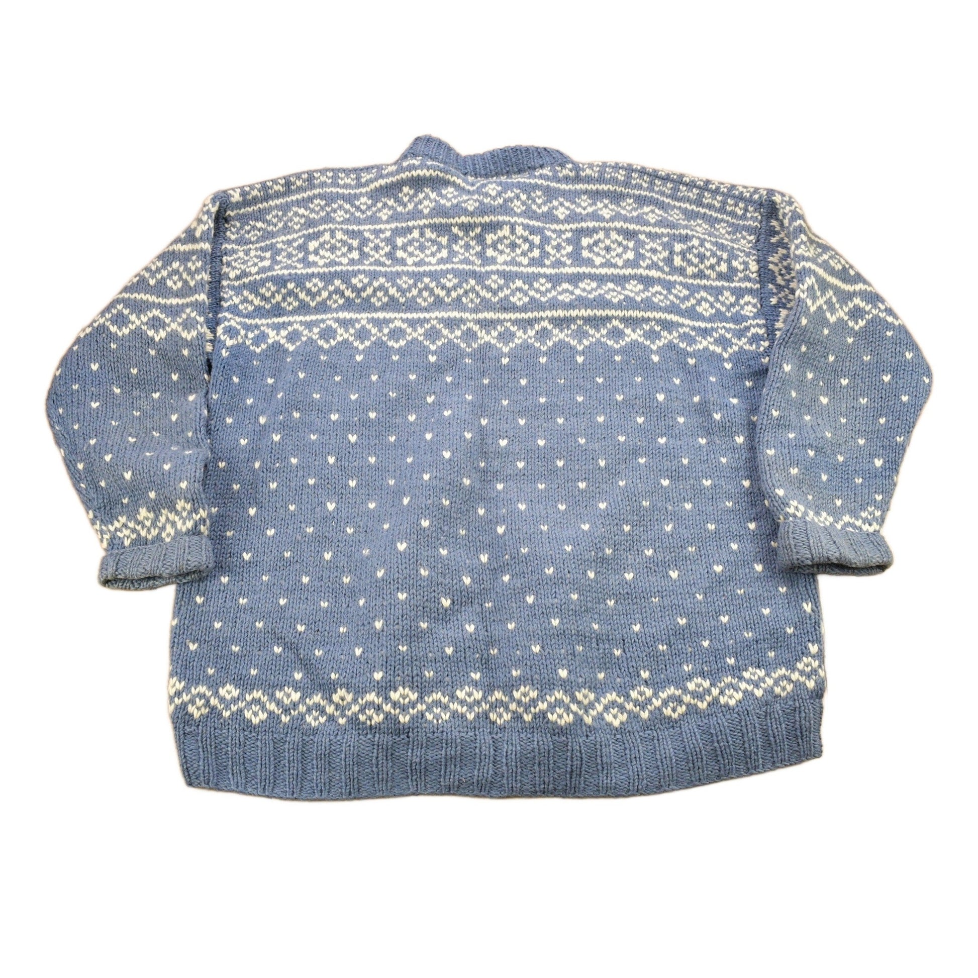 Vintage 1990s 100% Wool Henley Knit Sweater Men's 2XL from propervintagecanada