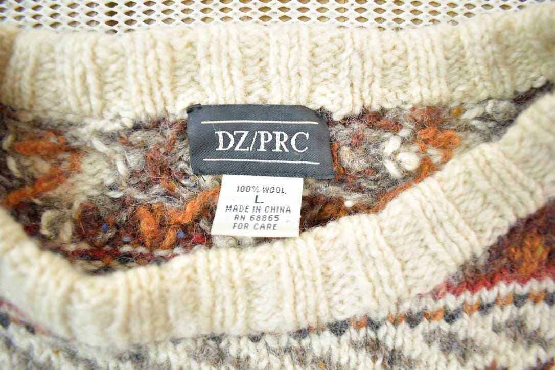 Vintage 1990s 100% Wool Knit Sweater Men's Large from propervintagecanada