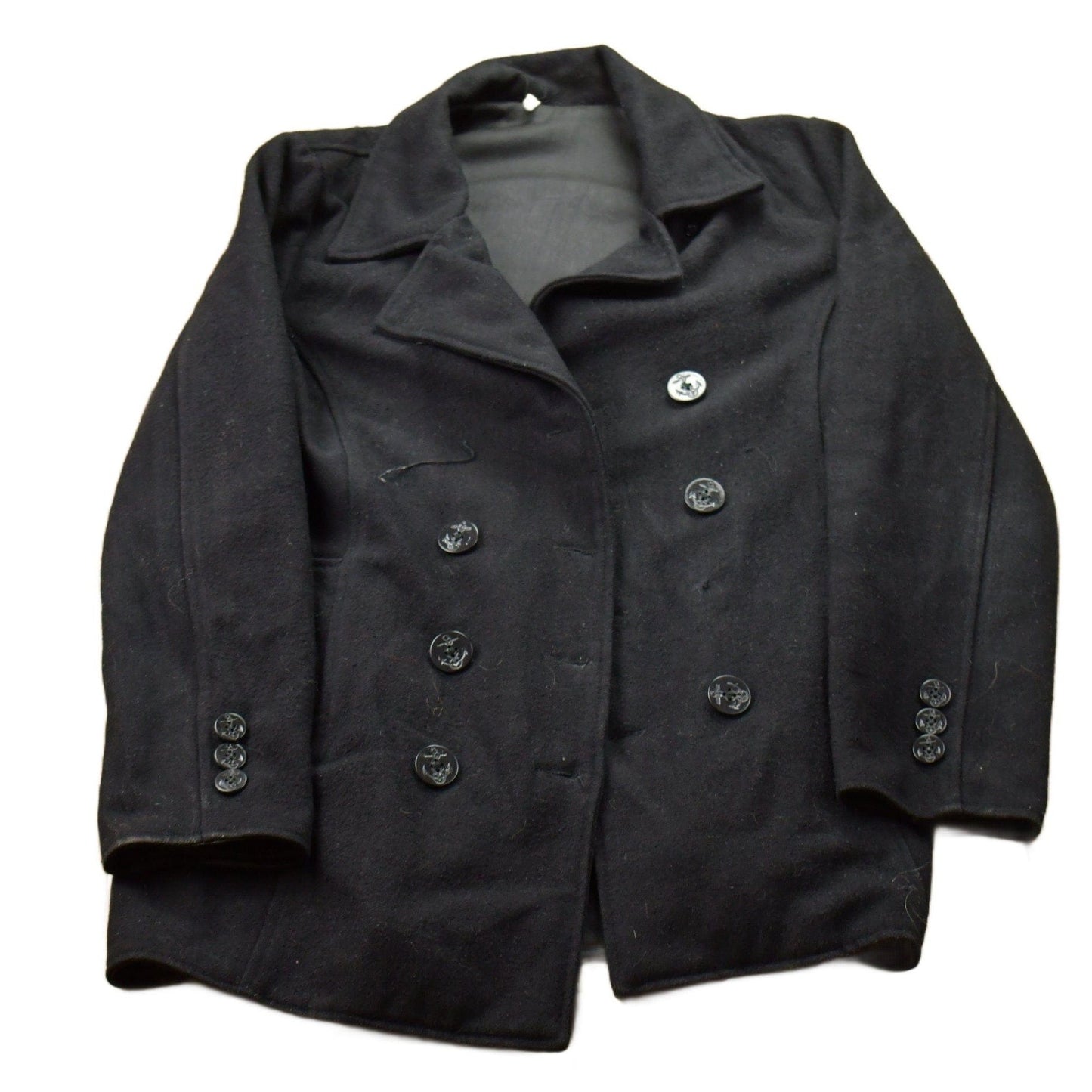 Vintage 1990s 100% Wool Pea Coat Jacket Men's XS from propervintagecanada