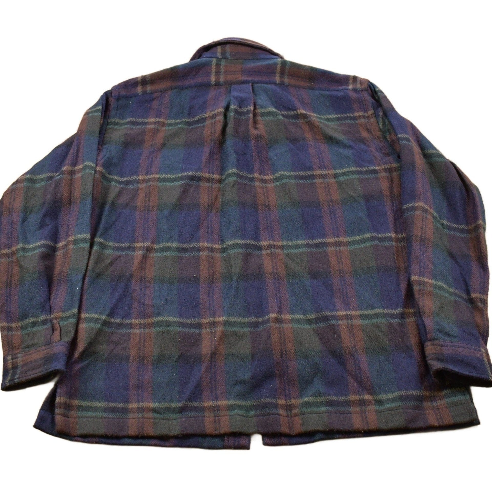 Vintage 1990s 100% Wool Polo Ralph Lauren Plaid Button Up Shirt Men's Large from propervintagecanada