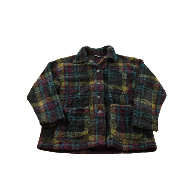 Vintage 1990s 111 State Button Up Fleece Sweater Women's Medium from propervintagecanada