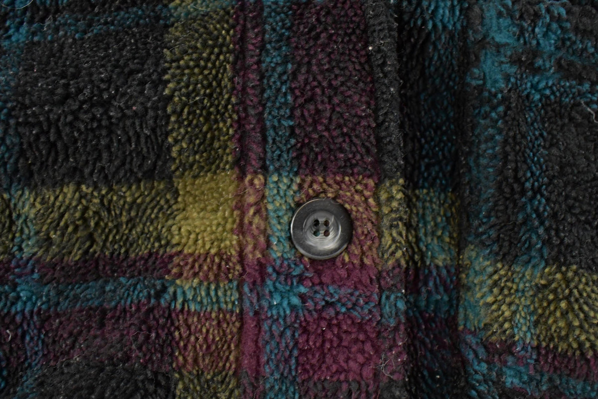 Vintage 1990s 111 State Button Up Fleece Sweater Women's Medium from propervintagecanada