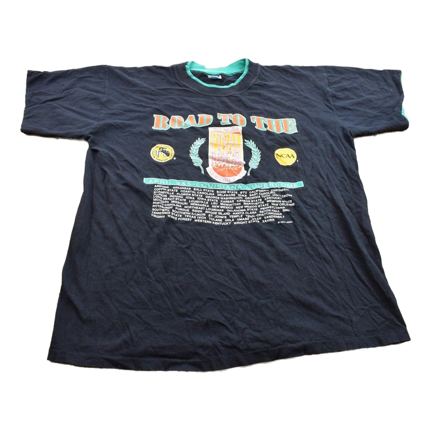 Vintage 1990s 1993 Road to the Final Four "March Madness" University Collegiate T-Shirt Men's Large from propervintagecanada