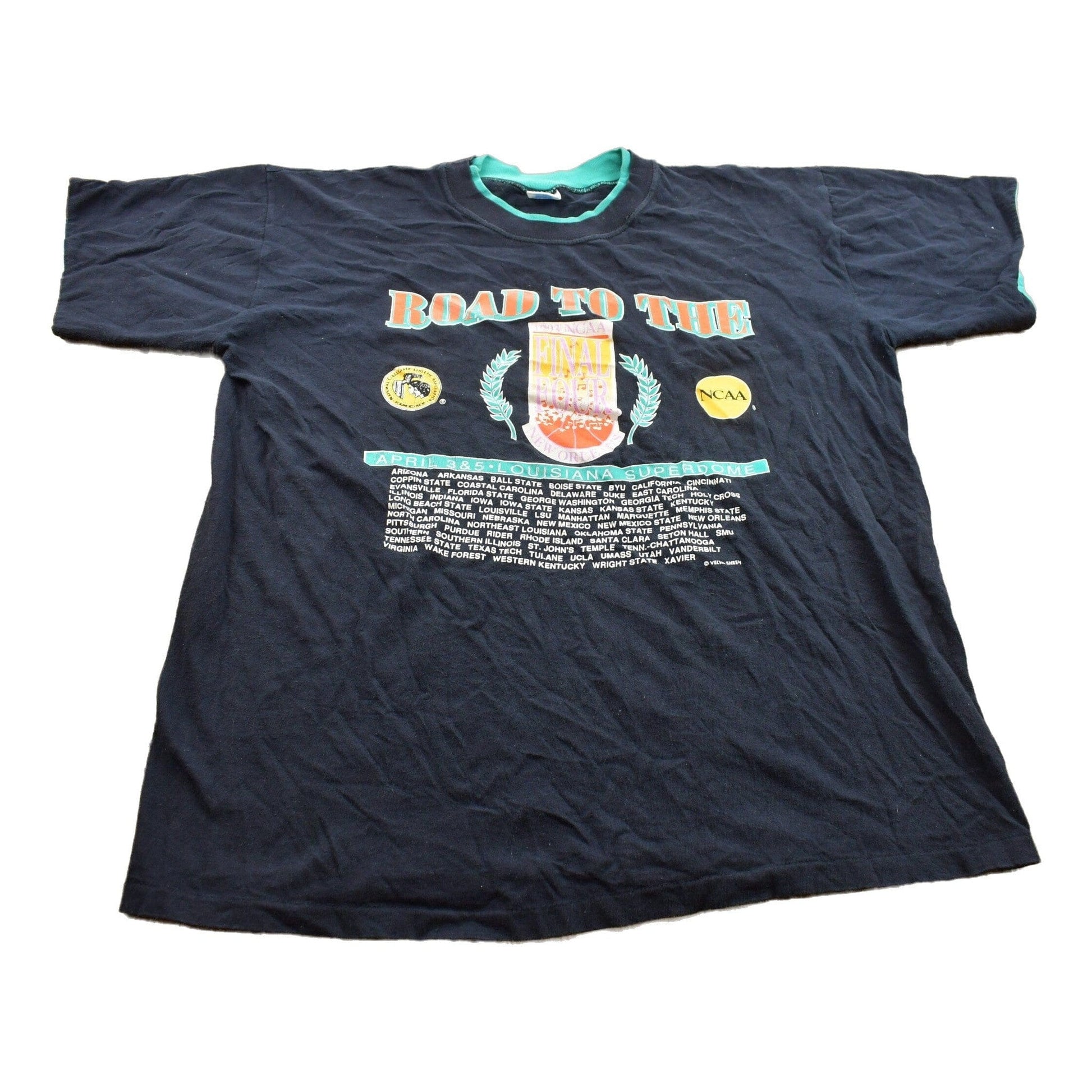 Vintage 1990s 1993 Road to the Final Four "March Madness" University Collegiate T-Shirt Men's Large from propervintagecanada