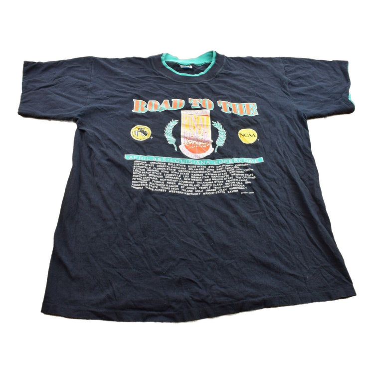 Vintage 1990s 1993 Road to the Final Four "March Madness" University Collegiate T-Shirt Men's Large from propervintagecanada