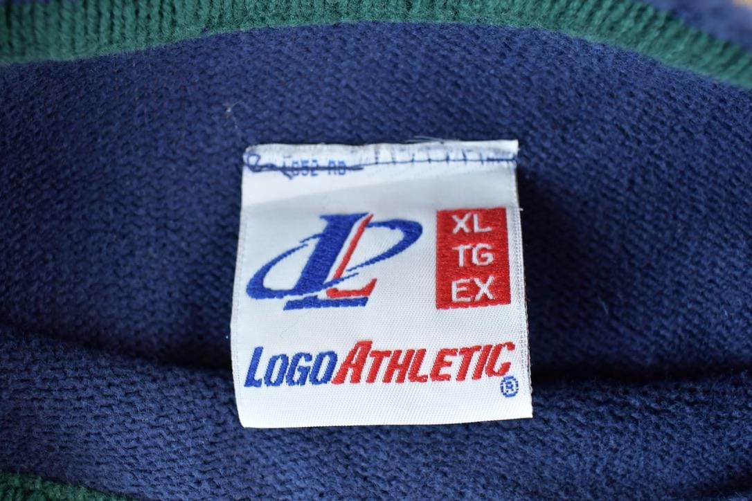 Vintage 1990s 1999 Super Bowl XXXIII Broncos Falcons Miami NFL Knit Crewneck Sweatshirt Men's XL