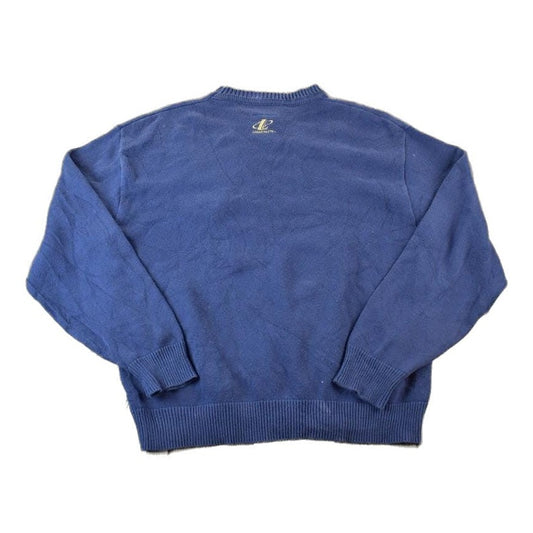 Vintage 1990s 1999 Super Bowl XXXIII Broncos Falcons Miami NFL Knit Crewneck Sweatshirt Men's XL