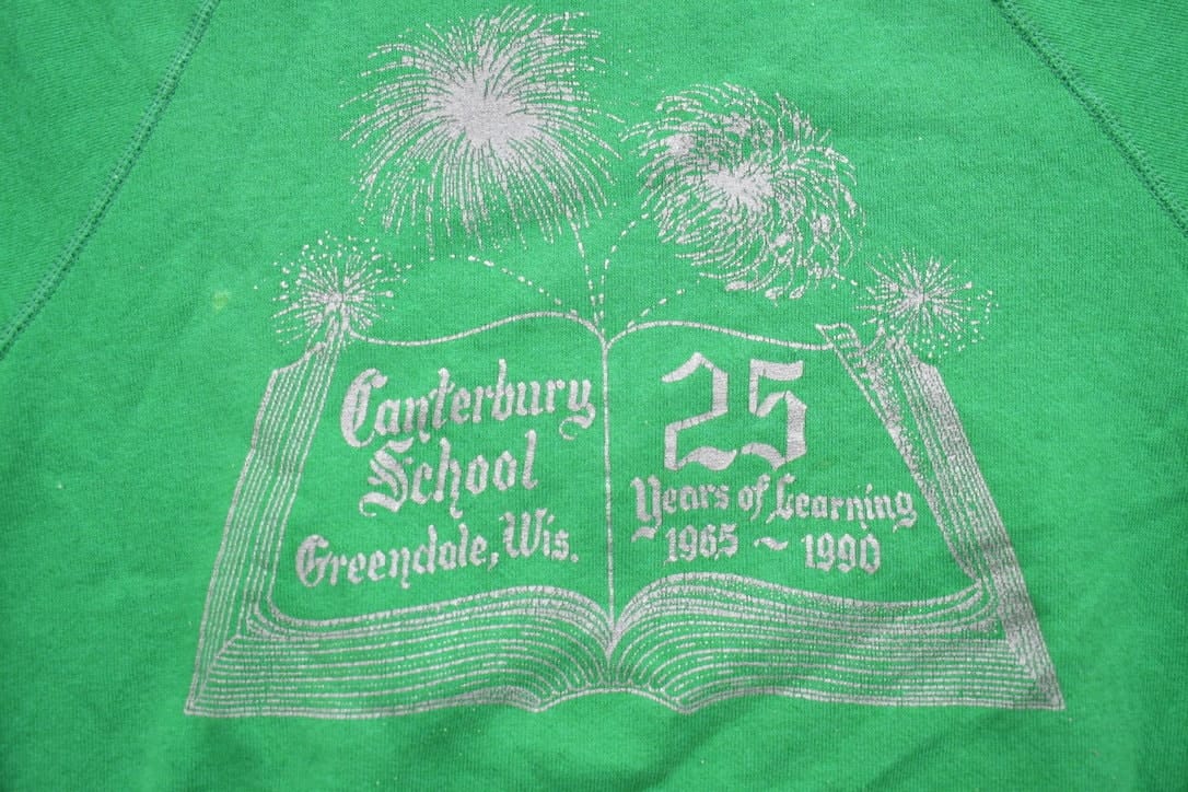 Vintage 1990s 25th Anniversary Canterbury School Greendale Wisconsin Crewneck Sweatshirt Men's Small from propervintagecanada