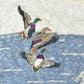 Vintage 1990s 3 Ducks Knit Abstract Pattern Crewneck Sweater Men's Large from propervintagecanada